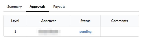 POR Details page Approvals tab eg1