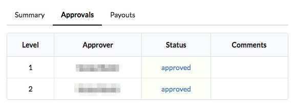 POR Details page Approvals tab eg2