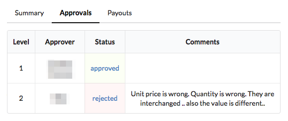 POR Details page Approvals tab eg3